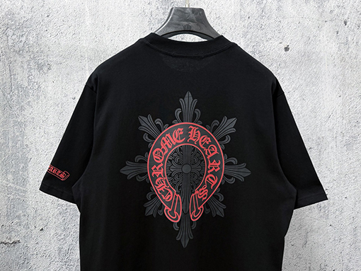 クロムハーツ プリント入りクルーネック半袖Tシャツ