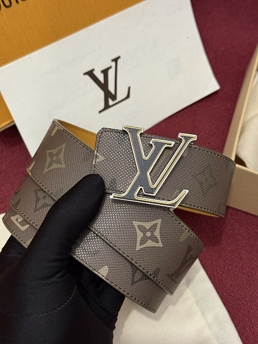 ルイヴィトン偽物 LV Initiales Monogram Flower 新モデルクラシックなモノグラム柄のカラーブロック花柄リバーシブル両面ベルト