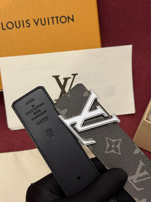 ルイヴィトン LV Initiales Monogram Flower ファッションクラシックなモノグラム柄のカラーブロック花柄リバーシブル両面ベルト