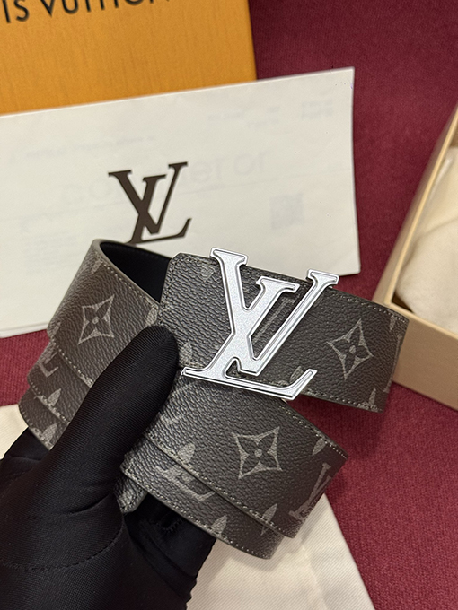 ルイヴィトン LV Initiales Monogram Flower ファッションクラシックなモノグラム柄のカラーブロック花柄リバーシブル両面ベルト