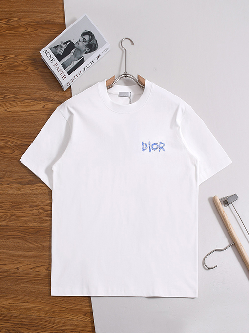 ディオール半袖Tシャツコピー Dior 手描きプリントの半袖Tシャツ