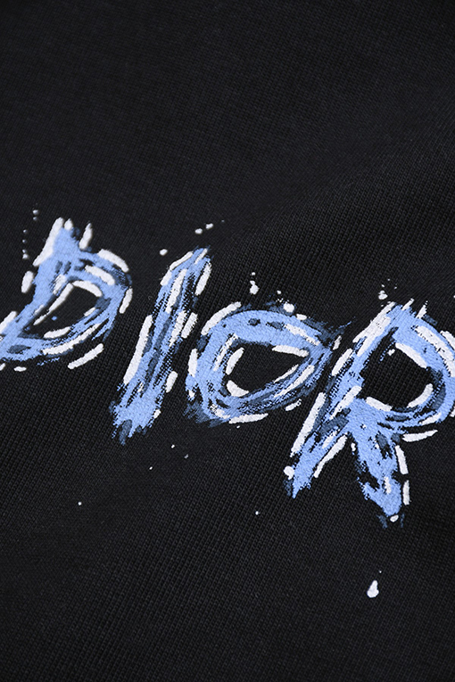ディオール半袖Tシャツコピー Dior 手描きプリントの半袖Tシャツ