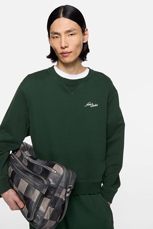 アクネストゥディオズスーパーコピー Acne Studios ロゴ刺繍入りクルーネック スウェットシャツ
