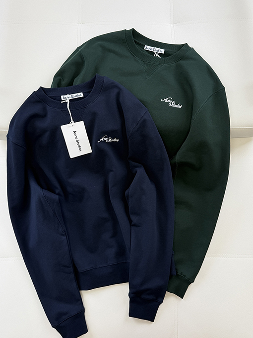 アクネストゥディオズスーパーコピー Acne Studios ロゴ刺繍入りクルーネック スウェットシャツ