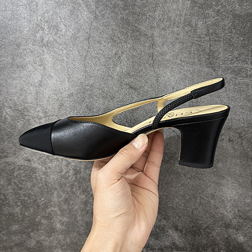 シャネル Slingback レディースシリーズクラシックのチャンキーヒール