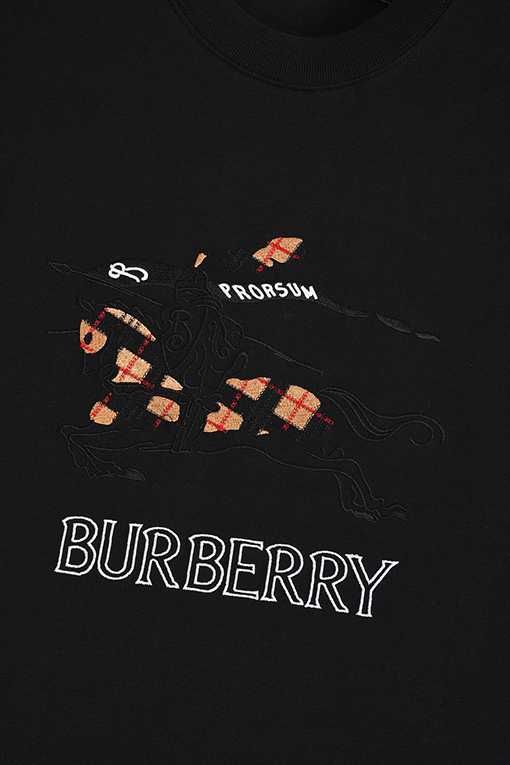 バーバリー半袖Tシャツコピー BURBERRY クラシックなウォーホース刺繍入り半袖Tシャツ