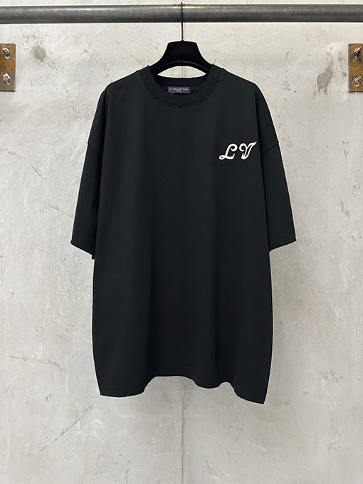 ルイヴィトン Louis Vuitton 貝殻刺繍入りクルーネック半袖Tシャツ
