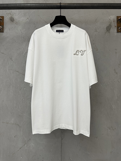 ルイヴィトン Louis Vuitton 貝殻刺繍入りクルーネック半袖Tシャツ