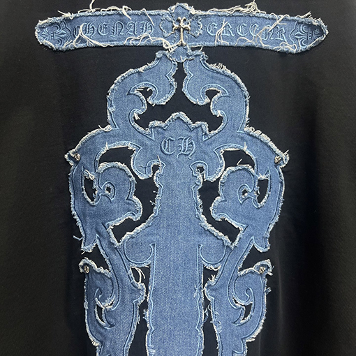 クロムハーツコピー ウォッシュと刺繍カップル半袖Tシャツ