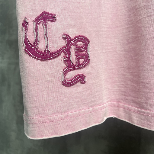 クロムハーツ クラシックウォッシュと刺繍カップル半袖Tシャツ