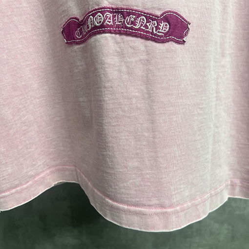 クロムハーツ クラシックウォッシュと刺繍カップル半袖Tシャツ