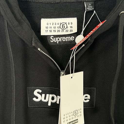 シュプリーム X マルタンマルジェラスーパーコピー SUPREME コラボレーションインクスプラッター刺繍ジップアップパーカー