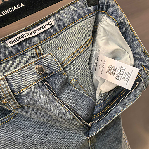 アレキサンダーワンコピー Alexander wang レディース文字がエンボスされたミラーロゴジーンズ