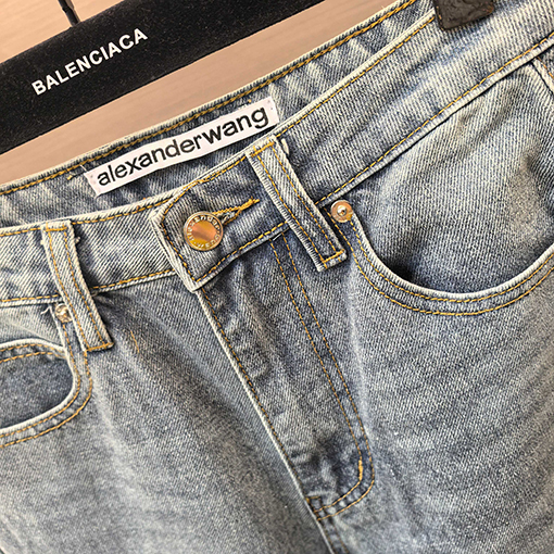 アレキサンダーワンコピー Alexander wang レディース文字がエンボスされたミラーロゴジーンズ