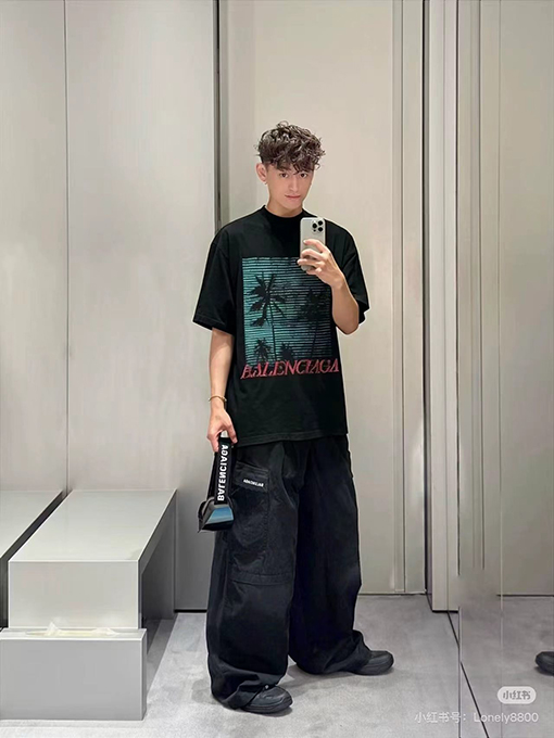 バレンシアガスーパーコピー BALENCIAGA ダブルリングツイルパッチワークワークパンツ