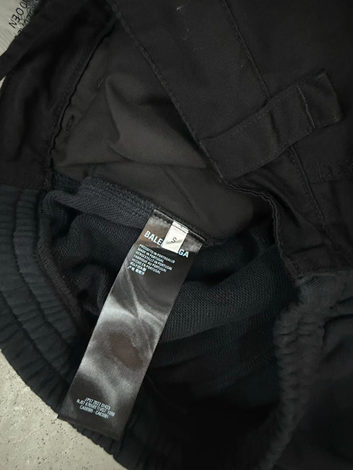 バレンシアガスーパーコピー BALENCIAGA ダブルリングツイルパッチワークワークパンツ