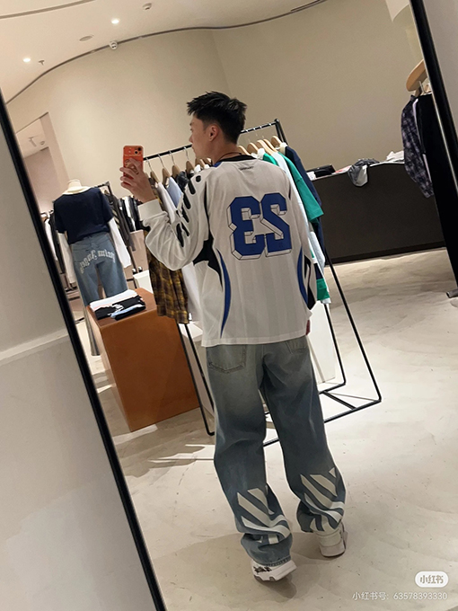 オフホワイト偽物 Off White 限定フットボール長袖ジャージ