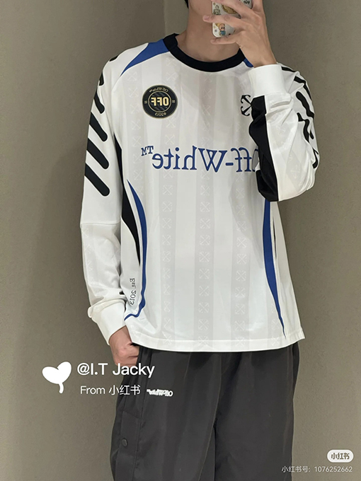 オフホワイト偽物 Off White 限定フットボール長袖ジャージ