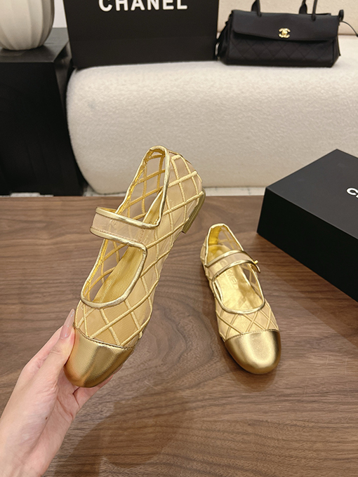 シャネルコピー Spot Sale レディースメッシュメリージェーンシューズ