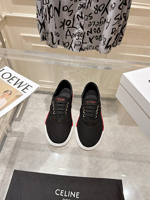 セリーヌ Alan 新シリーズ26 レディース カラーブロック キャンバスシューズ