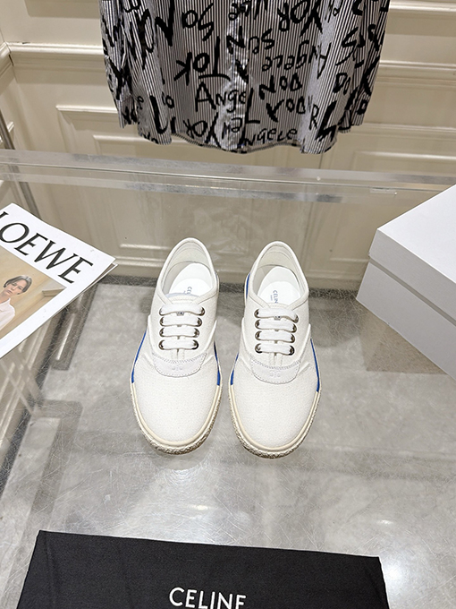 セリーヌ Alan 新シリーズ26 レディース カラーブロック キャンバスシューズ
