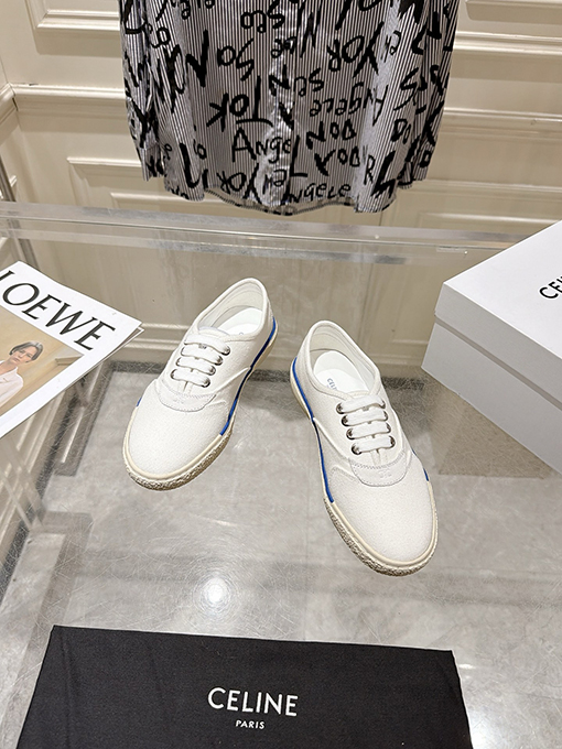 セリーヌ Alan 新シリーズ26 レディース カラーブロック キャンバスシューズ