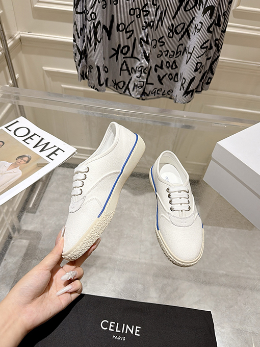 セリーヌ Alan 新シリーズ26 レディース カラーブロック キャンバスシューズ
