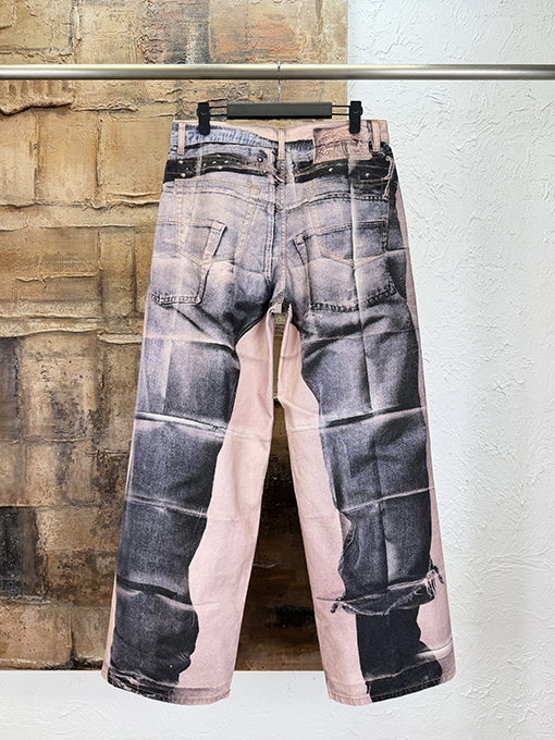アクネストゥディオズジーンズスーパーコピー Acne Studios 3Dプリントがずれたジーンズ