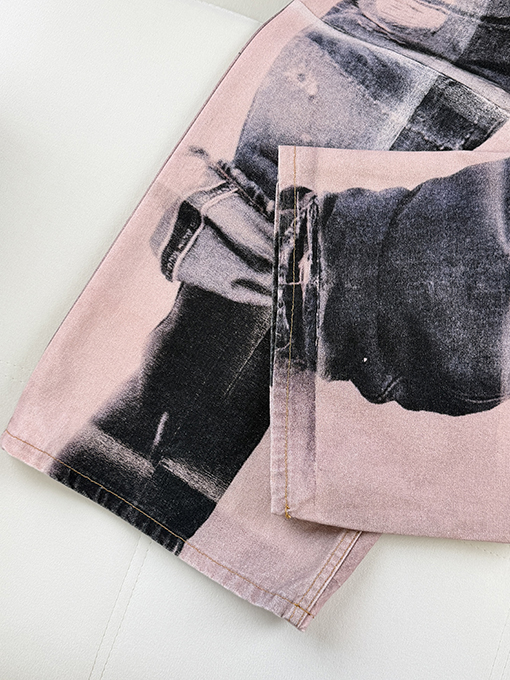 アクネストゥディオズジーンズスーパーコピー Acne Studios 3Dプリントがずれたジーンズ