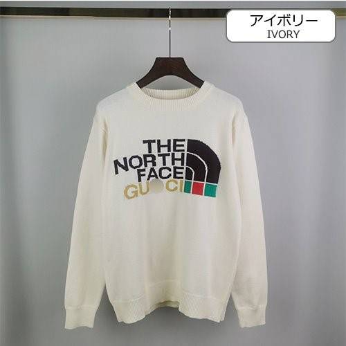 【グッチ】×【ノースフェイス 】メンズ レディース ニット　セーター  