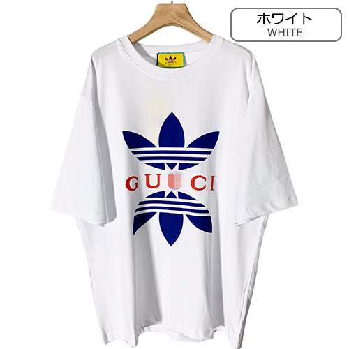 アディダス × グッチコピー メンズ レディース 半袖Tシャツ