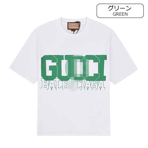 【バレンシアガ】×【グッチ】メンズ レディース 半袖Tシャツ 