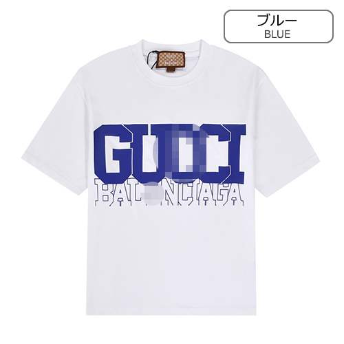 【バレンシアガ】×【グッチ】メンズ レディース 半袖Tシャツ 