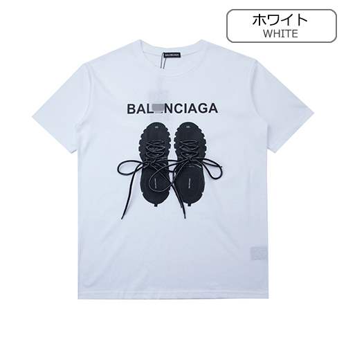 バレンシアガ 偽物 メンズ レディース 半袖Tシャツ