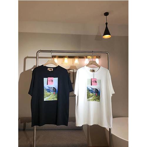 グッチコピー×【ノースフェイス】メンズ レディース 半袖Tシャツ