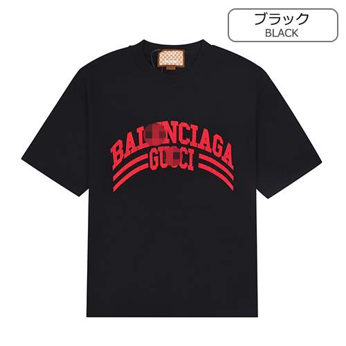 グッチスーパーコピー×【バレンシアガ】メンズ レディース 半袖Tシャツ