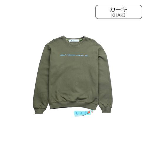 オフホワイトコピーメンズ レディース 長袖　スウェットTシャツ