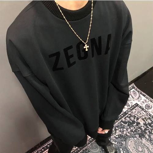 フィアオブゴッド偽物  × ZEGNA メンズ レディース 長袖　スウェットTシャツ