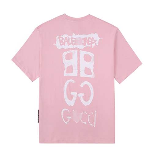 グッチ偽物 × バレンシアガ メンズ レディース 半袖Tシャツ