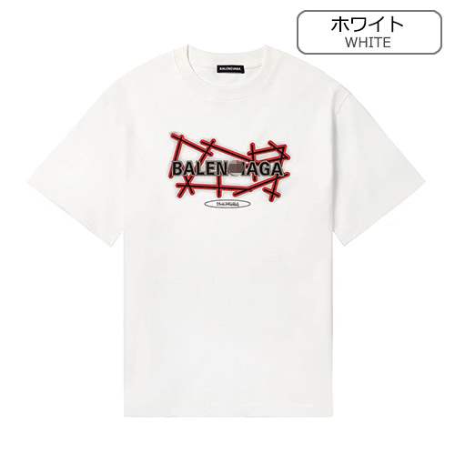 バレンシアガ偽物 メンズ レディース 半袖Tシャツ