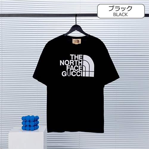 グッチスーパーコピー×【ノースフェイス】メンズ レディース 半袖Tシャツ