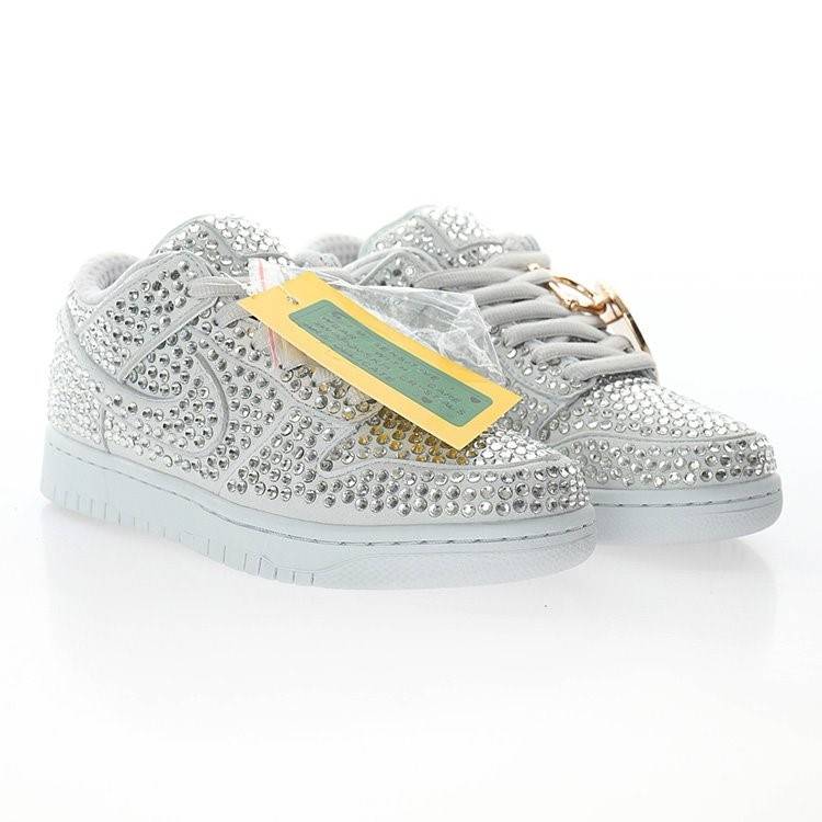 【ナイキ】×【CPFM】SB Dunk LowPure Platinum "Swarovski Crystals"  メンズ レディース  スニーカー  