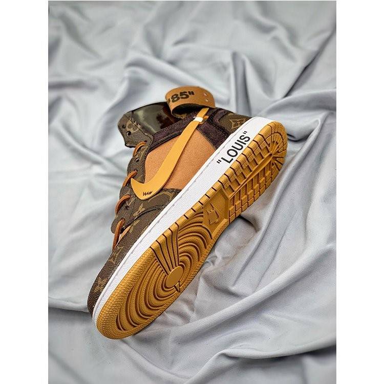 【オフホワイト】×【ルイヴ*トン】×【ナイキ】Air Jordan 1 Pinnacle AJ メンズ レディース  スニーカー  