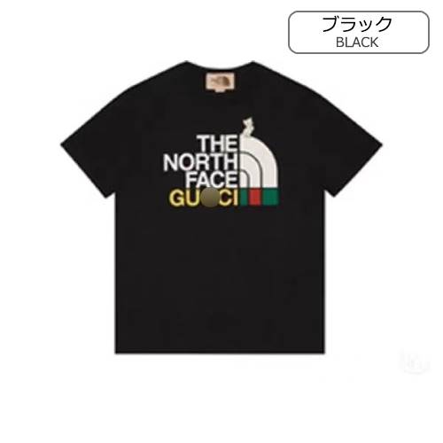 グッチスーパーコピー×【ノースフェイス】メンズ レディース 半袖Tシャツ