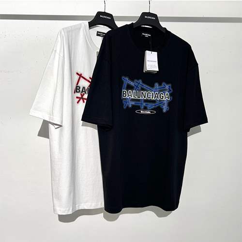 バレンシアガ偽物 メンズ レディース 半袖Tシャツ